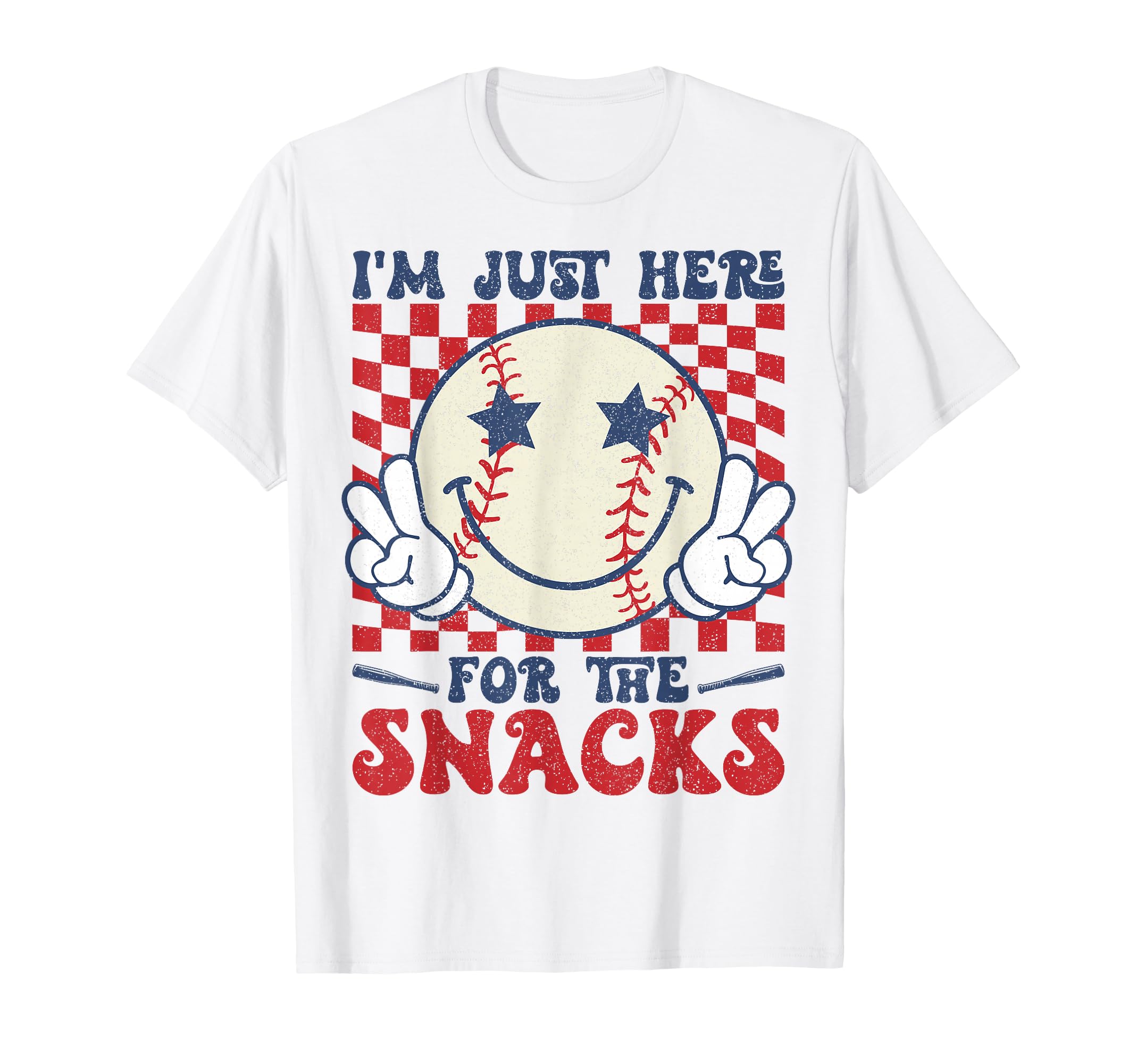 Im Just Here Snacks Baseball Game Day T-Shirt - Trendy Graphic Men Women - T-Shirt, Sweatshirt, Hoodie