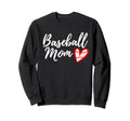 Baseball Mom Heart Matching Mama Sweatshirt - Novelty Apparel Unisex - T-Shirt, Sweatshirt, Hoodie