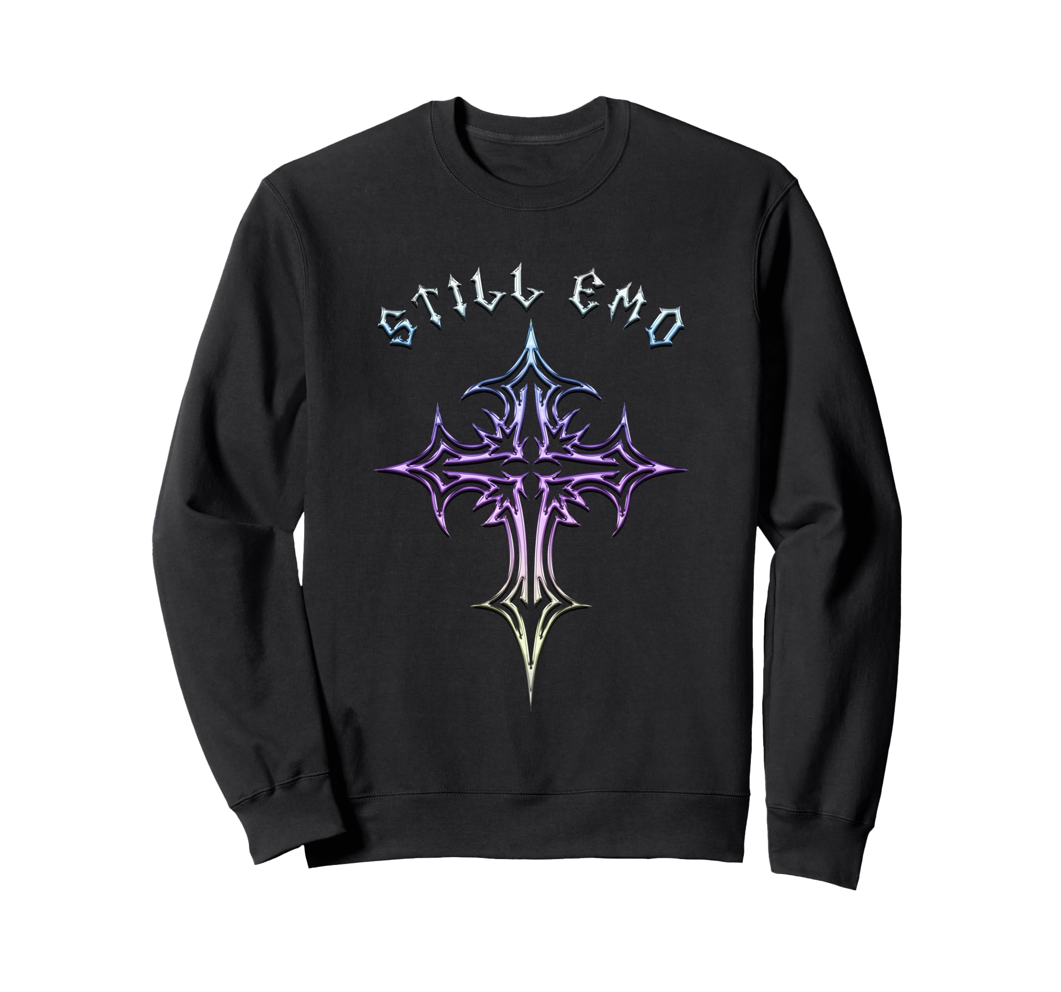 Still Emo Gothic Cross Y2K Aesthetic Sweatshirt - Trendy Graphic Men Women - T-Shirt, Sweatshirt, Hoodie
