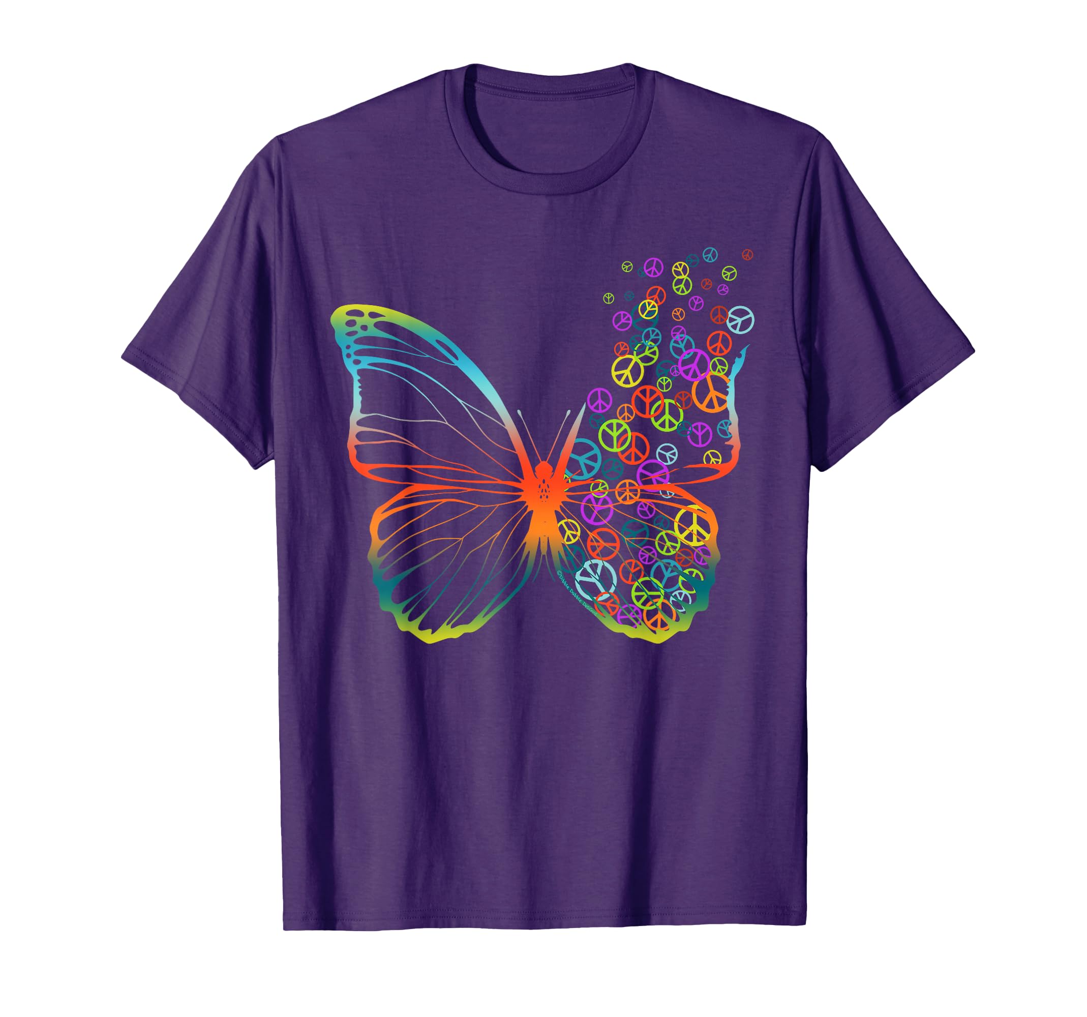 60S 70S Peace Sign Butterfly Tie Dye T-Shirt - Streetwear Style Unisex - T-Shirt, Sweatshirt, Hoodie