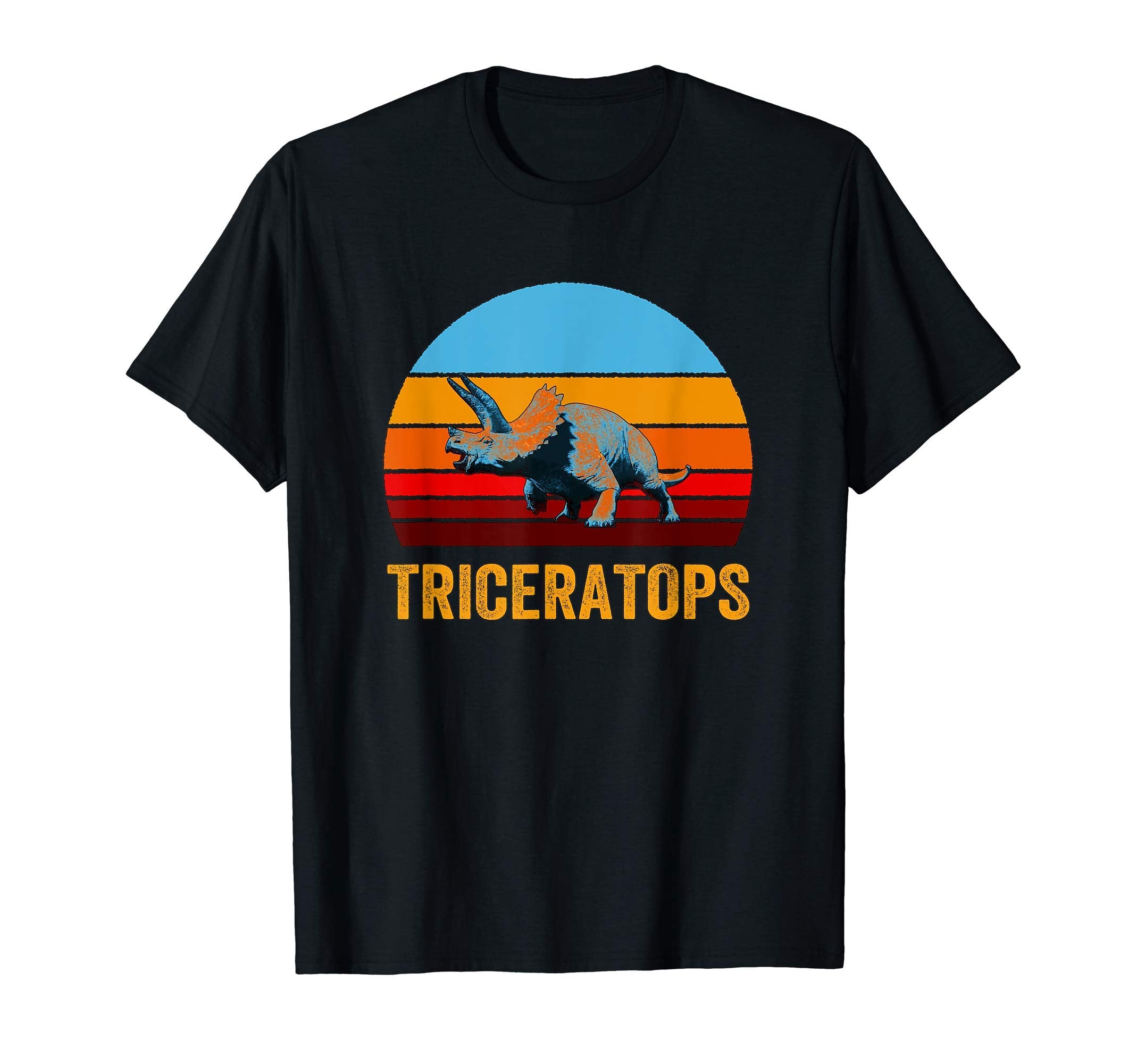 Sunset Triceratops T-Shirt - Unique Graphic Men Women - T-Shirt, Sweatshirt, Hoodie