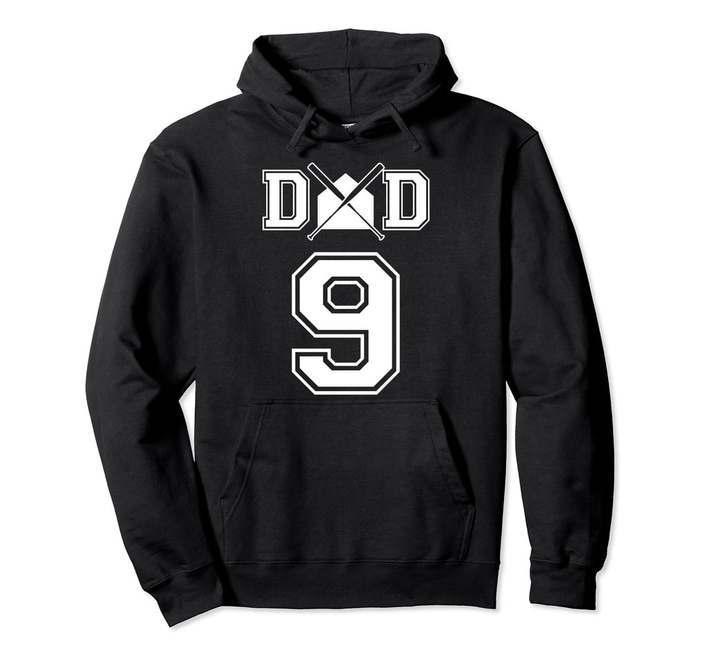 Number 9 Players Biggest Fan Baseball Hoodie - Minimalist Print Men Women - T-Shirt, Sweatshirt, Hoodie
