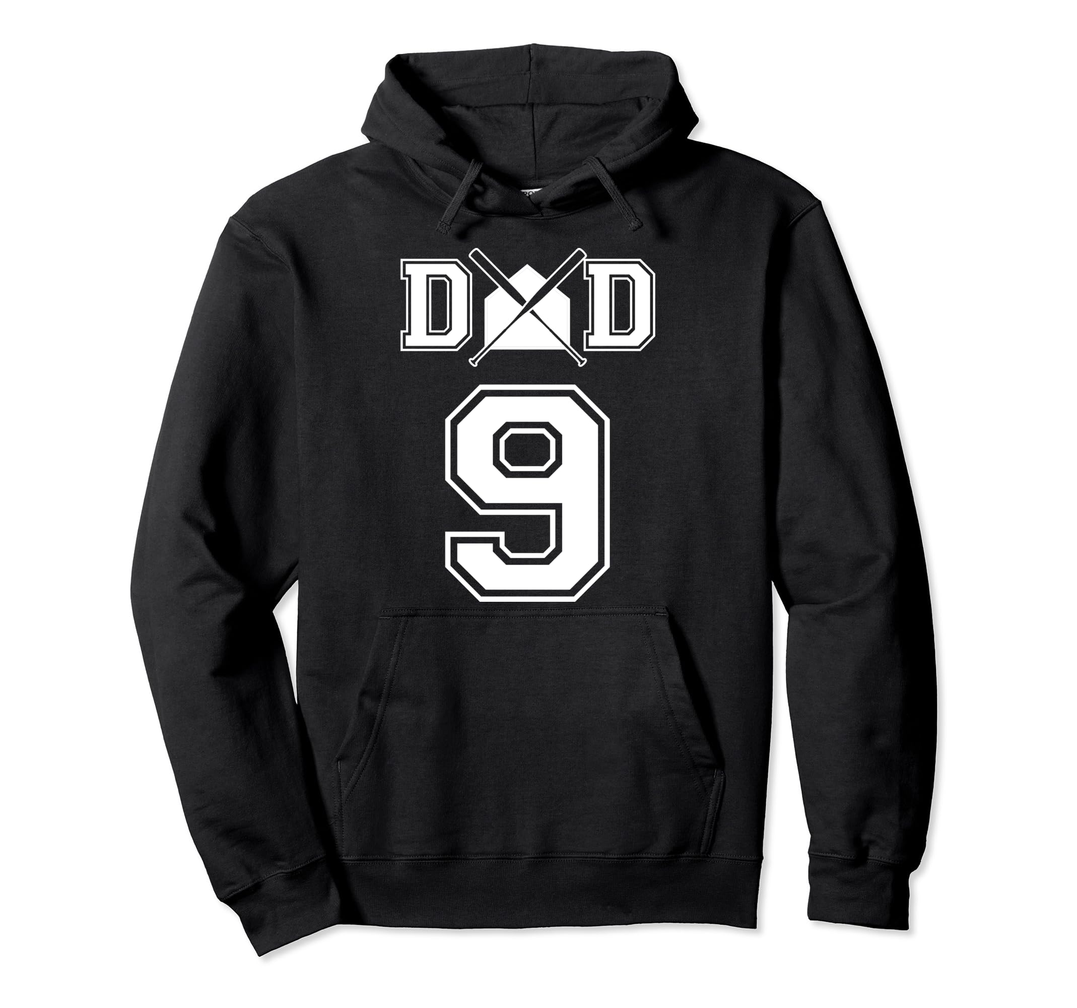 Number 9 Players Biggest Fan Baseball Hoodie - Minimalist Print Men Women - T-Shirt, Sweatshirt, Hoodie