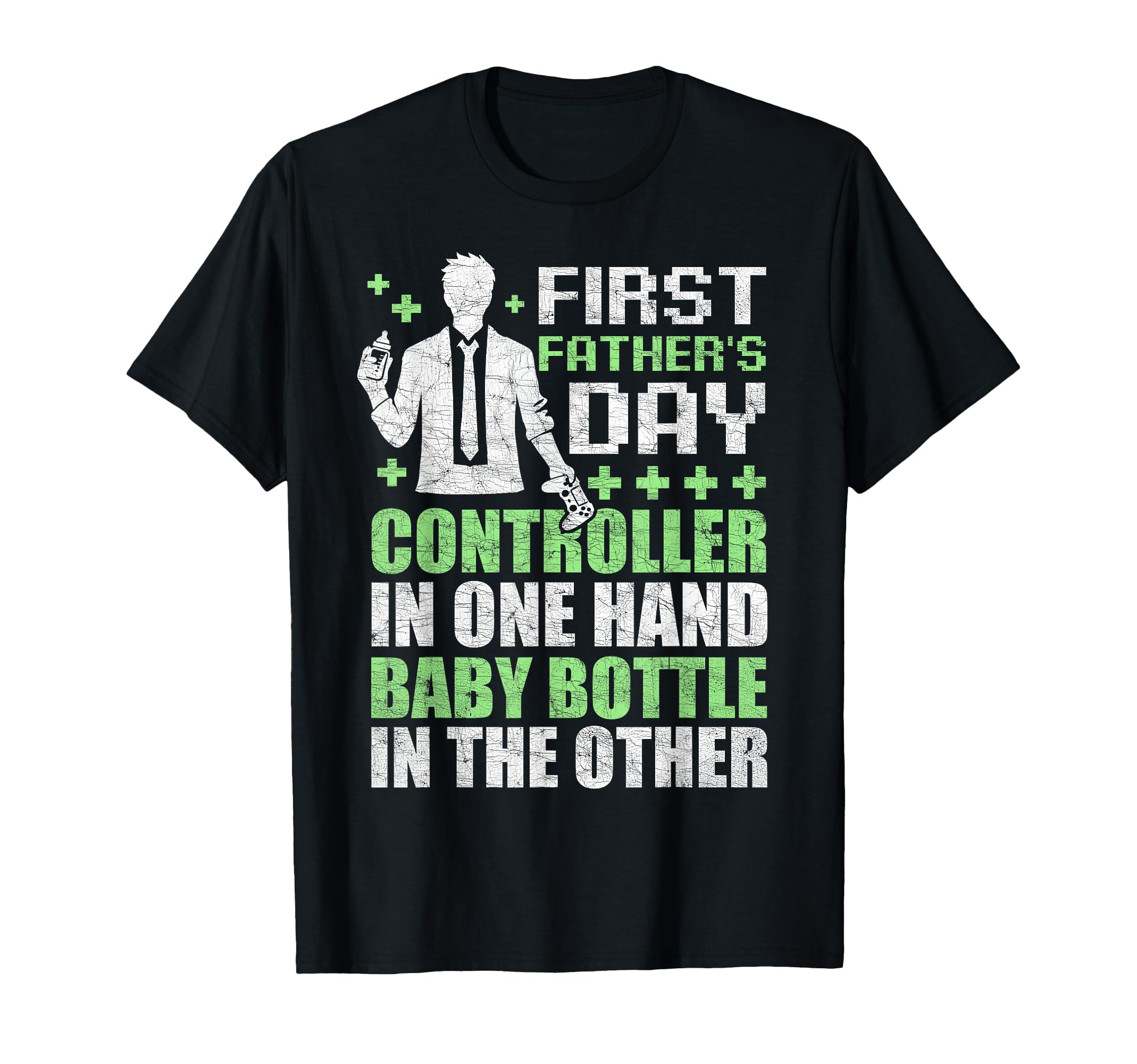 Gamer Dad First Fathers Day Gaming T-Shirt - Custom Art Print Unisex - T-Shirt, Sweatshirt, Hoodie