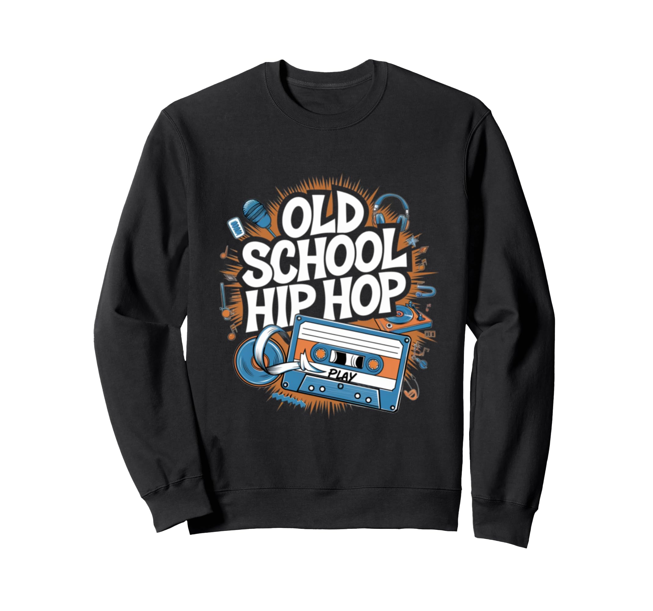 Funny Music 60S 70S Cassette Meme Sweatshirt - Custom Art Print for Adults - T-Shirt, Sweatshirt, Hoodie