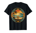 Surfer Carrying Board Ocean Sunset Palm T-Shirt - Unique Graphic Men Women - T-Shirt, Sweatshirt, Hoodie