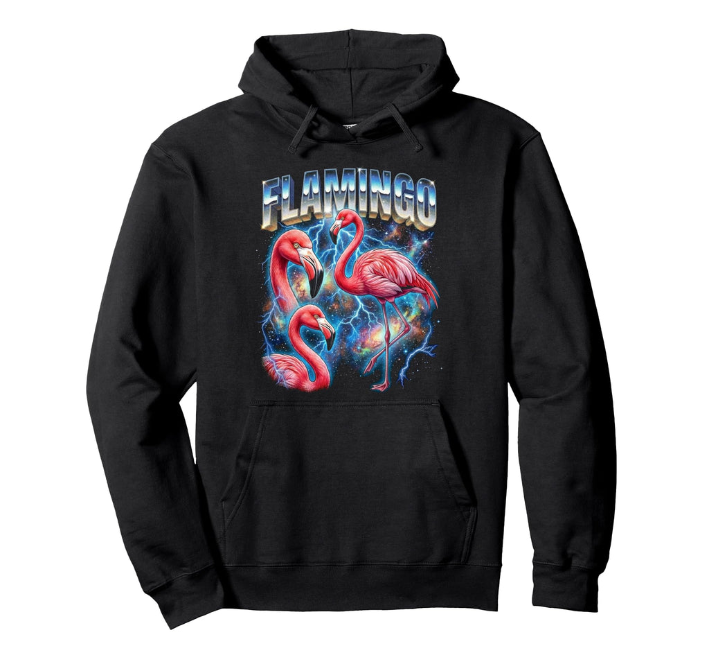 Flamingo 80S Funny Flamingo 90S Hoodie - Aesthetic Graphic Unisex - T-Shirt, Sweatshirt, Hoodie