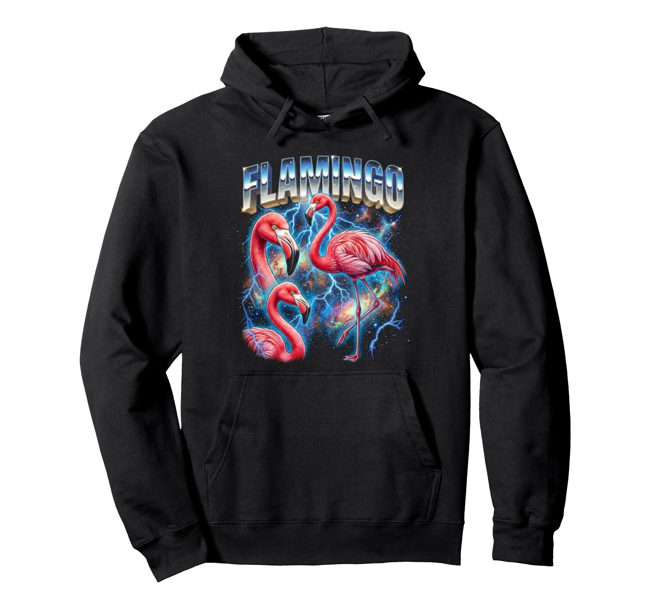 Flamingo 80S Funny Flamingo 90S Hoodie - Aesthetic Graphic Unisex - T-Shirt, Sweatshirt, Hoodie