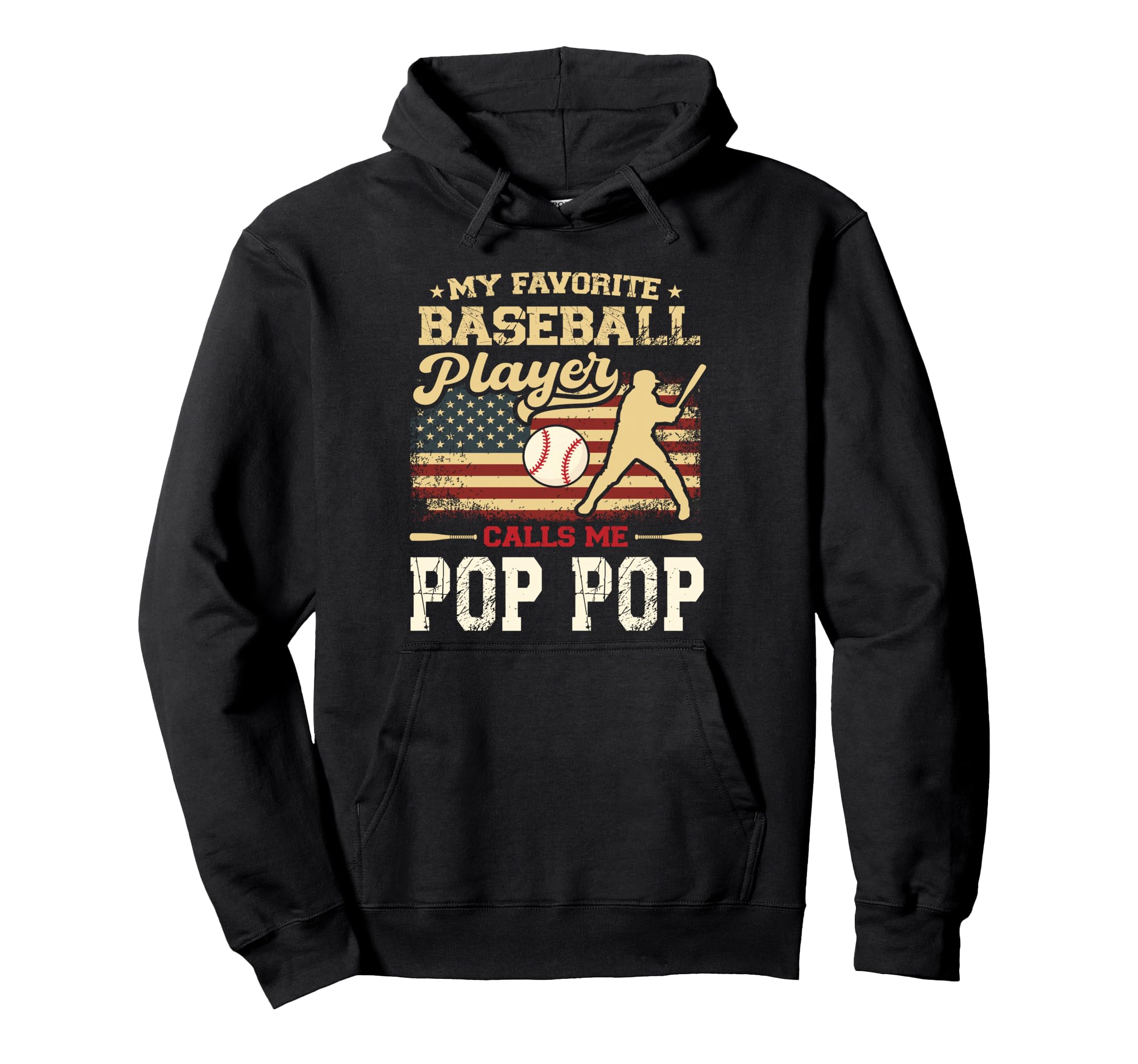 My Favorite Baseball Player Calls Me Pop Hoodie - Aesthetic Graphic Unisex - T-Shirt, Sweatshirt, Hoodie