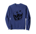 Twin Skull Horror Grunge Art Dark Sweatshirt - Custom Art Print Men Women - T-Shirt, Sweatshirt, Hoodie
