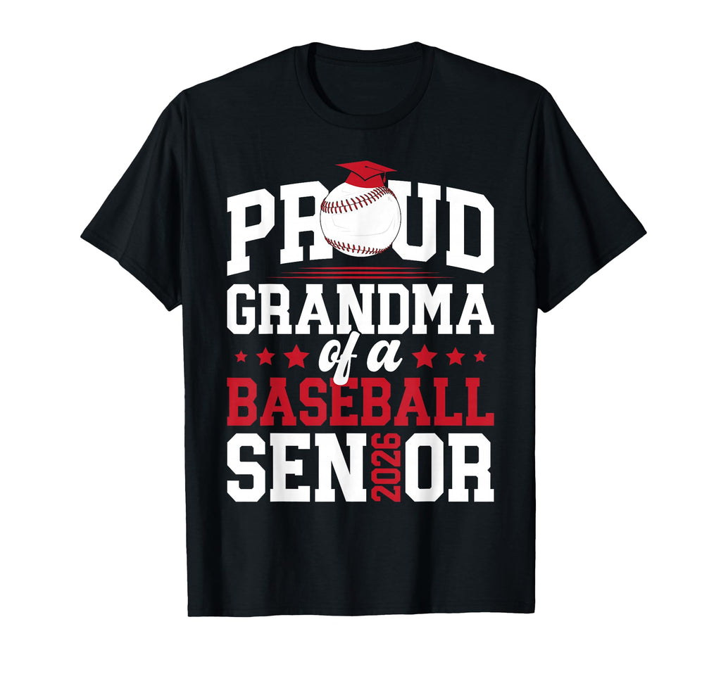 Proud Grandma Baseball Senior Grandma T-Shirt - Trendy Graphic for Adults - T-Shirt, Sweatshirt, Hoodie
