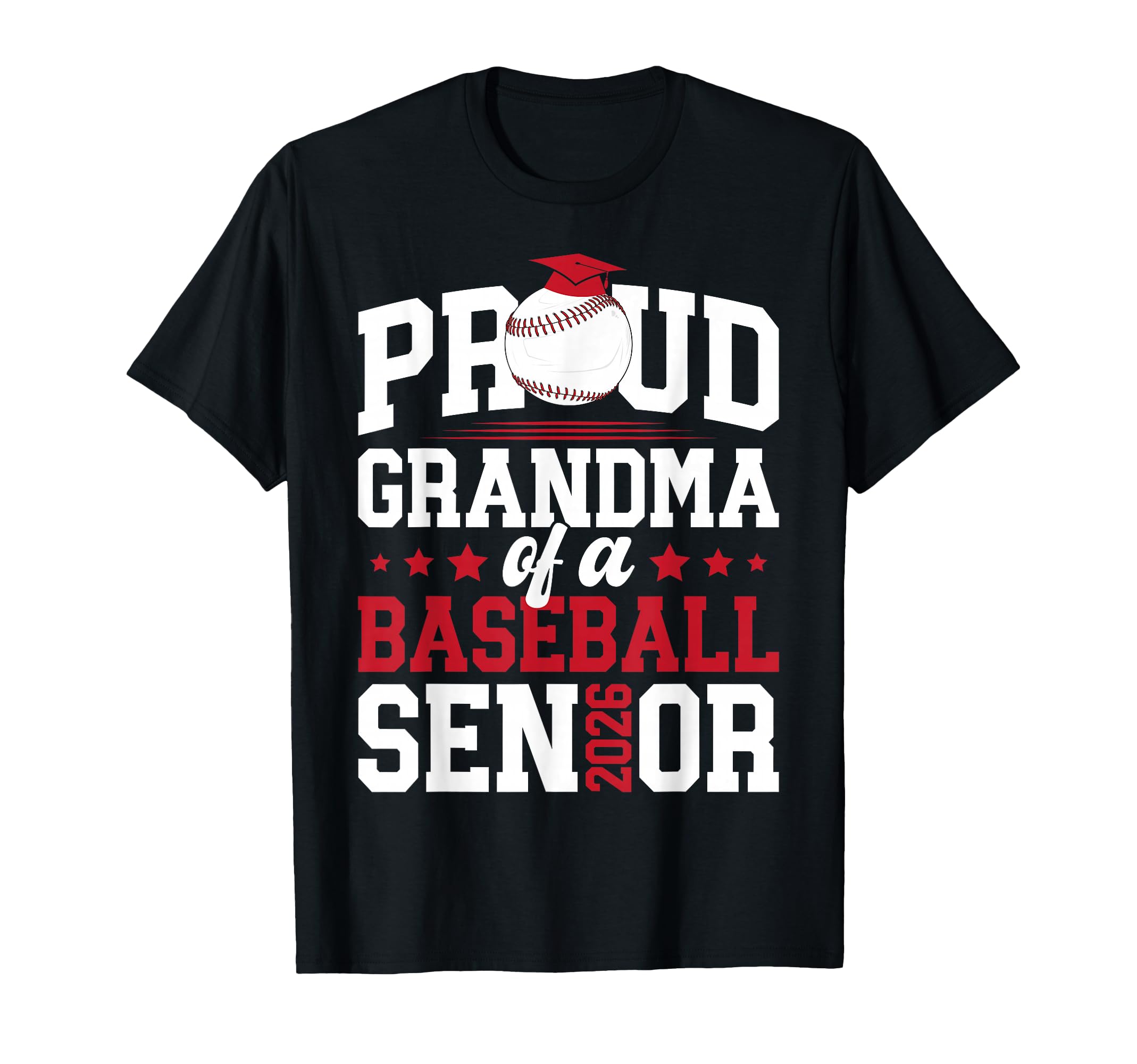 Proud Grandma Baseball Senior Grandma T-Shirt - Trendy Graphic for Adults - T-Shirt, Sweatshirt, Hoodie