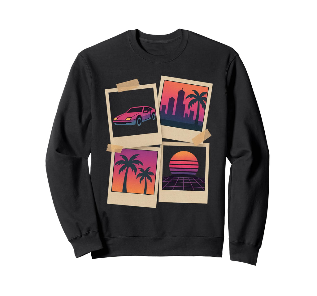 80S Synthwave Sweatshirt - Graphic Print Men Women - T-Shirt, Sweatshirt, Hoodie