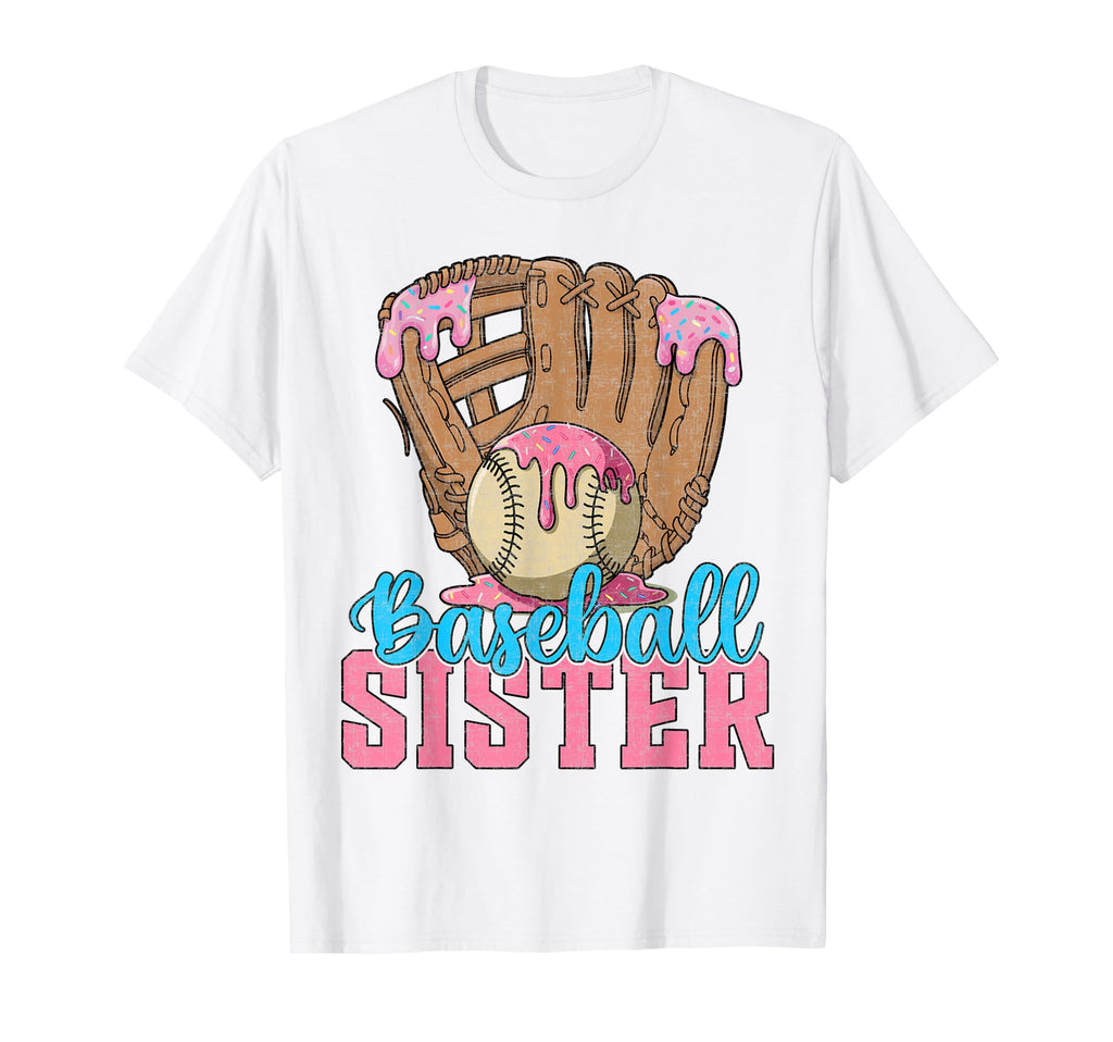 Baseball Sister Game Day Ice Cream Drip T-Shirt - Streetwear Style Unisex - T-Shirt, Sweatshirt, Hoodie
