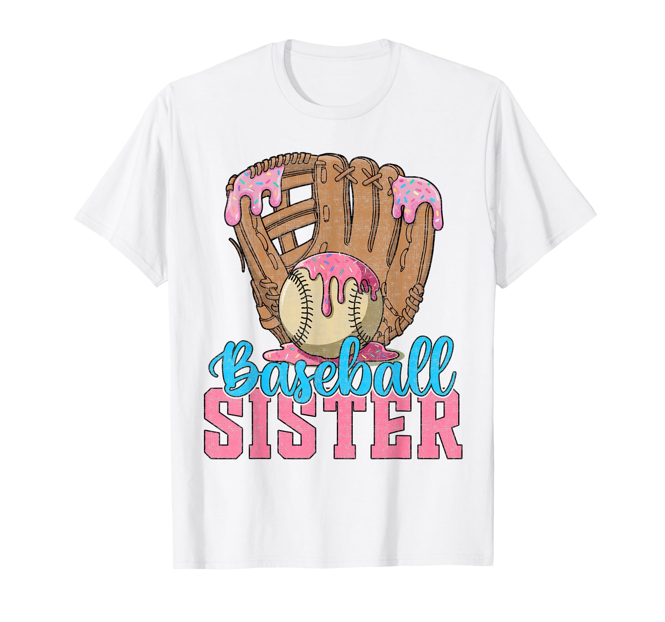 Baseball Sister Game Day Ice Cream Drip T-Shirt - Streetwear Style Unisex - T-Shirt, Sweatshirt, Hoodie