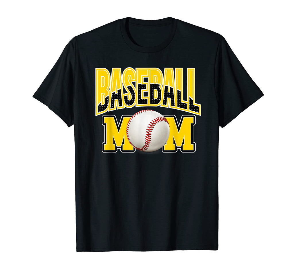 Baseball Mom Sports Mom Yellow T-Shirt - Casual Everyday Wear Men Women - T-Shirt, Sweatshirt, Hoodie
