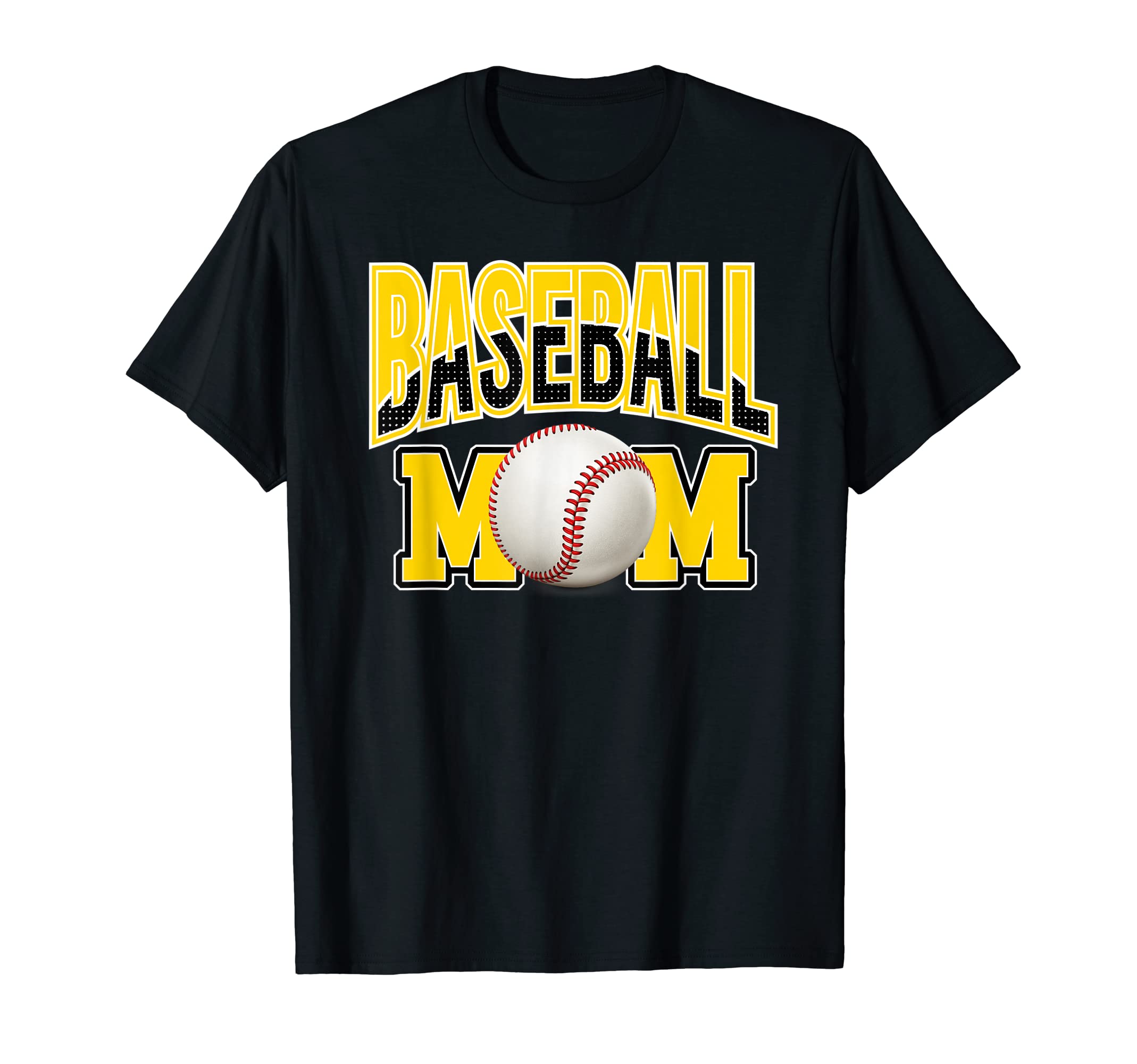 Baseball Mom Sports Mom Yellow T-Shirt - Casual Everyday Wear Men Women - T-Shirt, Sweatshirt, Hoodie