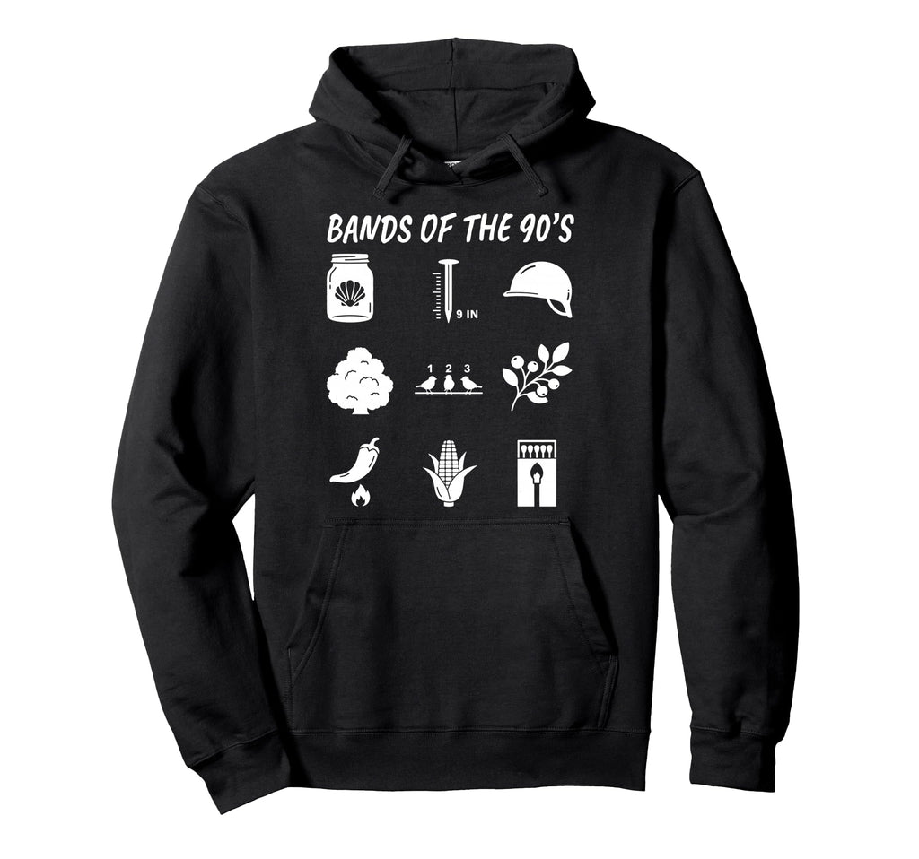 Bands 90S Rock Music Lover Heavy Metal Hoodie - Novelty Apparel for Adults - T-Shirt, Sweatshirt, Hoodie