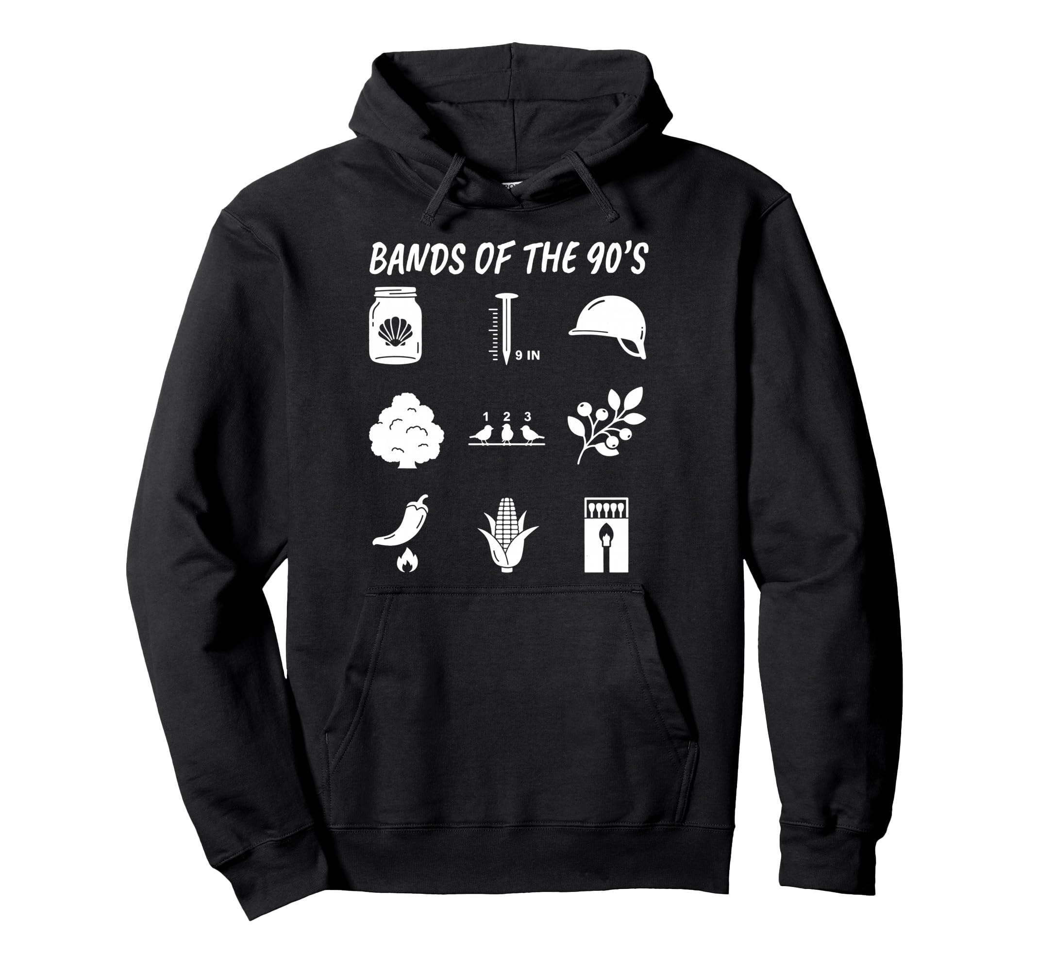 Bands 90S Rock Music Lover Heavy Metal Hoodie - Novelty Apparel for Adults - T-Shirt, Sweatshirt, Hoodie