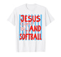 Jesus And Softball Coquette Game T-Shirt - Casual Everyday Wear for Adults - T-Shirt, Sweatshirt, Hoodie