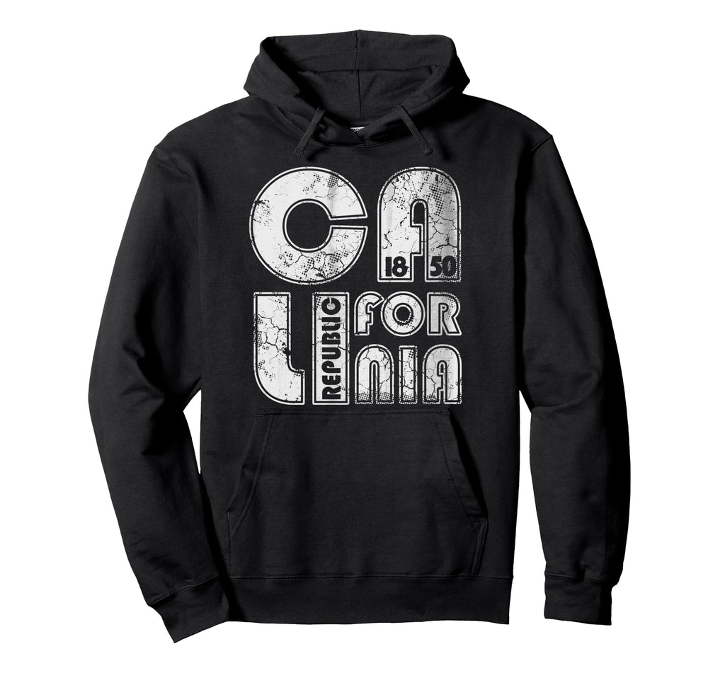 California Republic Est 1850 Distressed Hoodie - Trendy Graphic Men Women - T-Shirt, Sweatshirt, Hoodie
