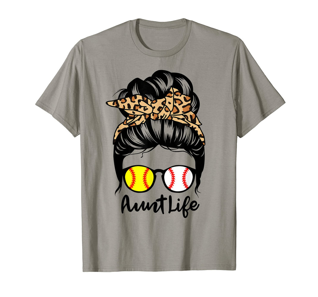 Aunt Life Messy Bun Hair Funny T-Shirt - Novelty Apparel Men Women - T-Shirt, Sweatshirt, Hoodie