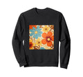 70S Wallpaper Flowers Floral Pattern Sweatshirt - Custom Art Print Unisex - T-Shirt, Sweatshirt, Hoodie