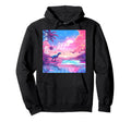 Vaporwave Paradise Virtual Dinosaur Hoodie - Aesthetic Graphic Men Women - T-Shirt, Sweatshirt, Hoodie