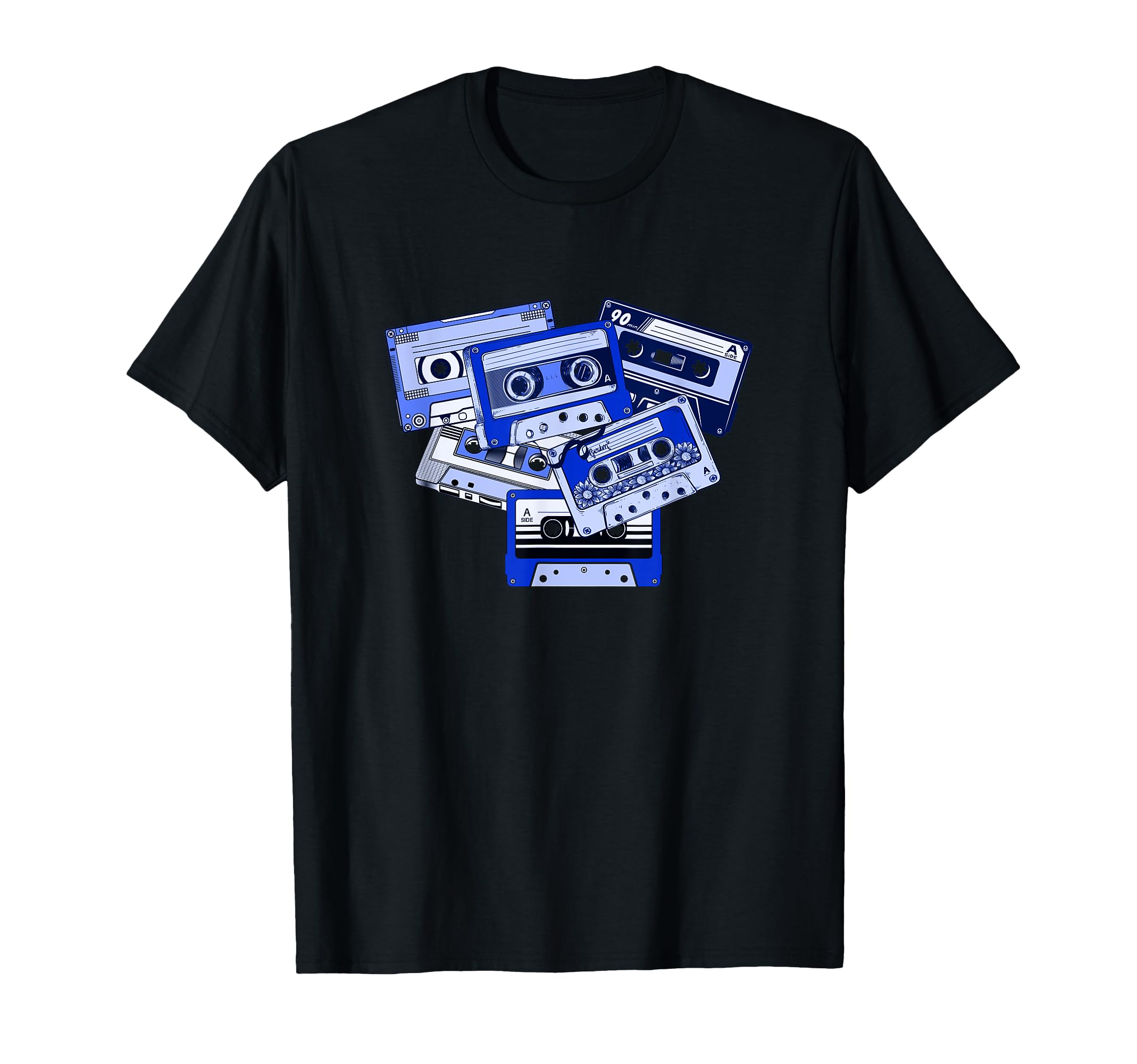 Blue Tape Cassettes Old School Blue T-Shirt - Streetwear Style for Adults - T-Shirt, Sweatshirt, Hoodie