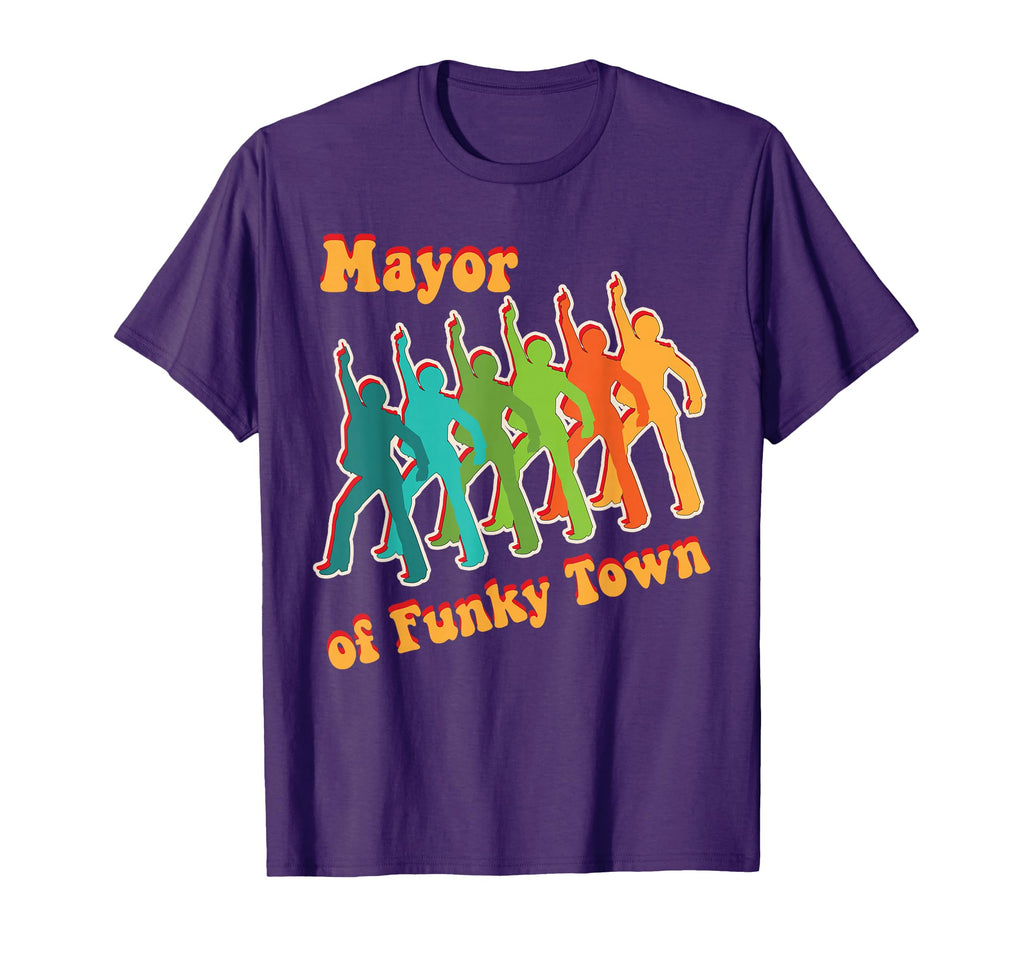 Mayor Funky Town Groovy 1970S Disco T-Shirt - Unique Graphic for Adults - T-Shirt, Sweatshirt, Hoodie