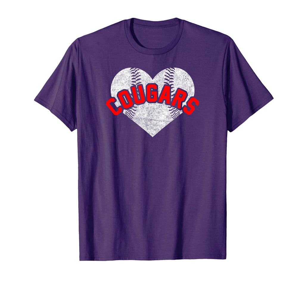 Cougars Baseball Softball High T-Shirt - Aesthetic Graphic for Adults - T-Shirt, Sweatshirt, Hoodie