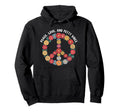 Peace Love And Petty Vibes Floral Peace Hoodie - Graphic Print for Adults - T-Shirt, Sweatshirt, Hoodie
