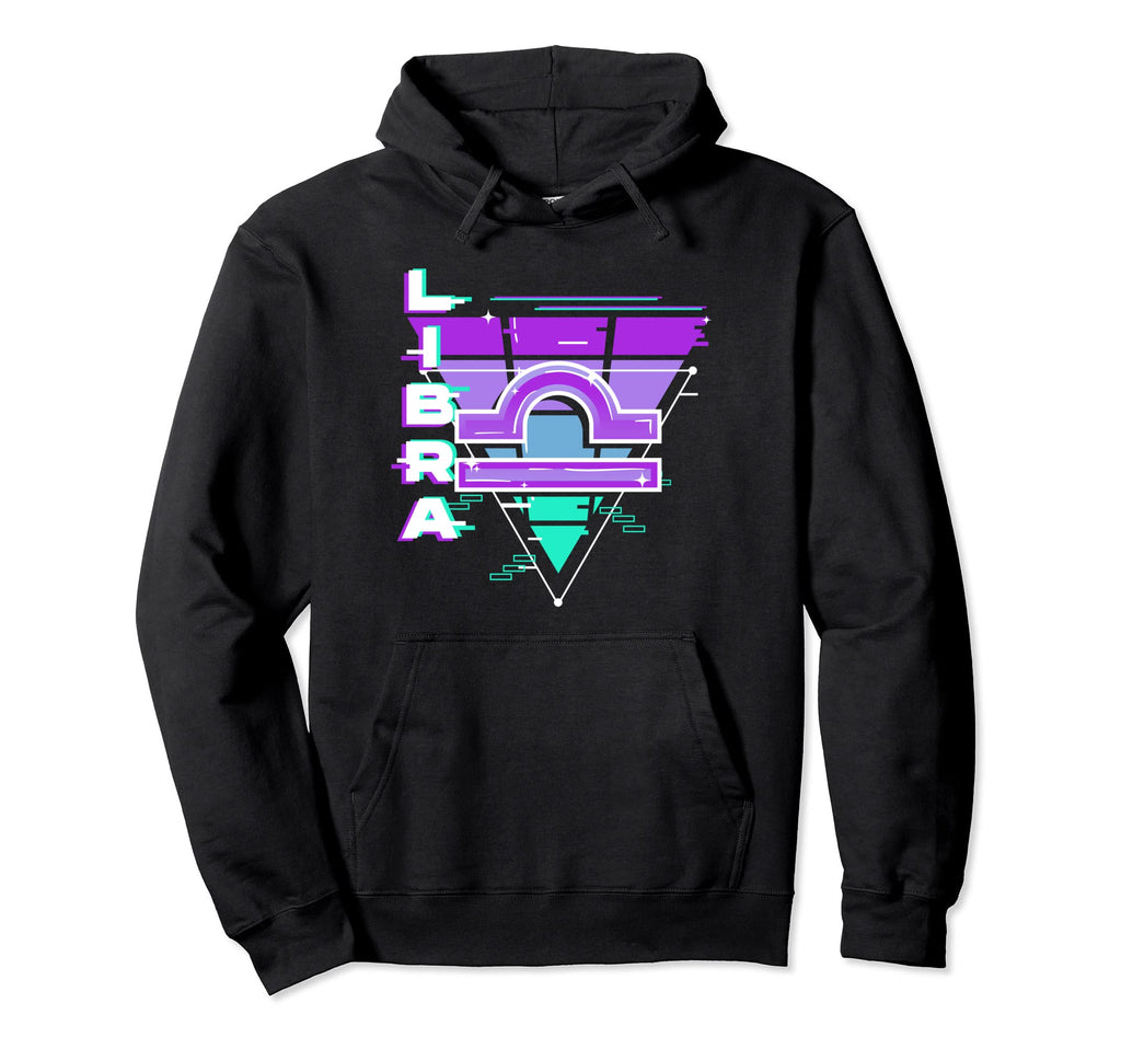 Libra Zodiac Sign Vaporwave Aesthetics Hoodie - Minimalist Print Unisex - T-Shirt, Sweatshirt, Hoodie