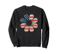 Patriotic Daisy Flower Usa Flag 4Th Sweatshirt - Graphic Print Men Women - T-Shirt, Sweatshirt, Hoodie