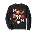 Baseball Mom Bow Heart Mom Team Mom Sweatshirt - Unique Graphic for Adults - T-Shirt, Sweatshirt, Hoodie