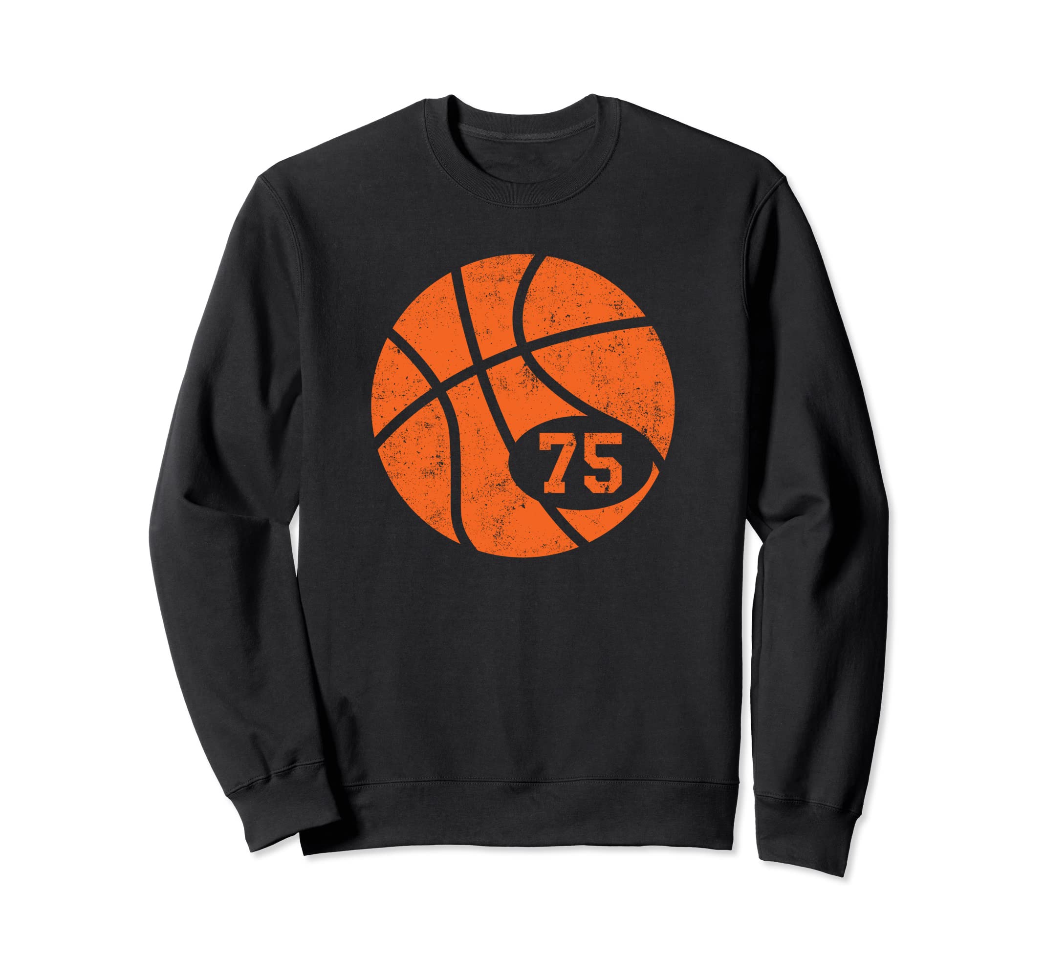 Basketball Sport 75 Jersey Number Sweatshirt - Minimalist Print for Adults - T-Shirt, Sweatshirt, Hoodie