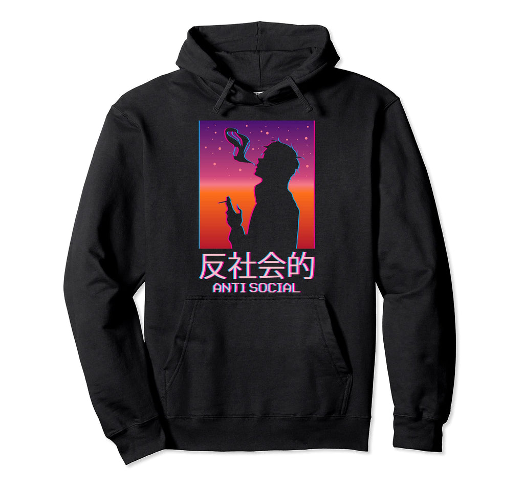 Anti Social Tuxedo Anime Japanese Hoodie - Fun Novelty Design Men Women - T-Shirt, Sweatshirt, Hoodie