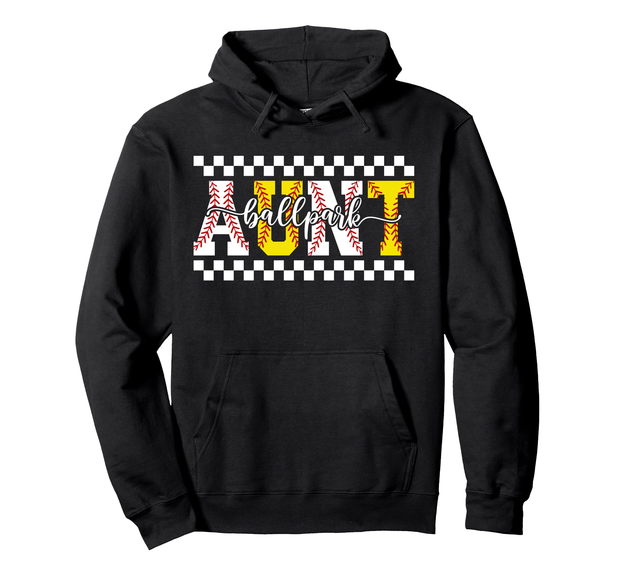 Ballpark Aunt Boho Softball Baseball Aunt Hoodie - Unique Graphic Unisex - T-Shirt, Sweatshirt, Hoodie