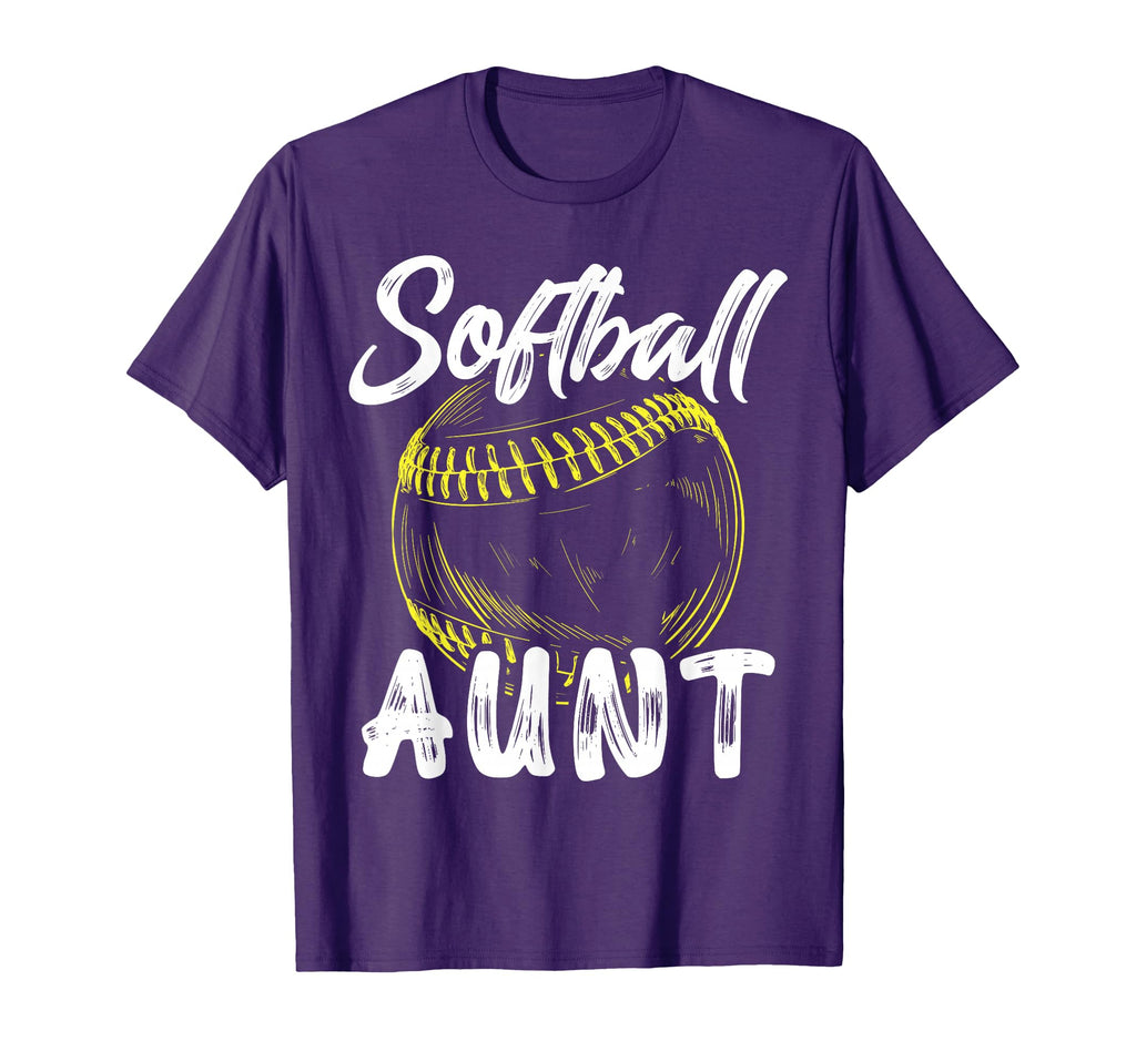 Softball Aunt Family Matching Players T-Shirt - Minimalist Print Men Women - T-Shirt, Sweatshirt, Hoodie