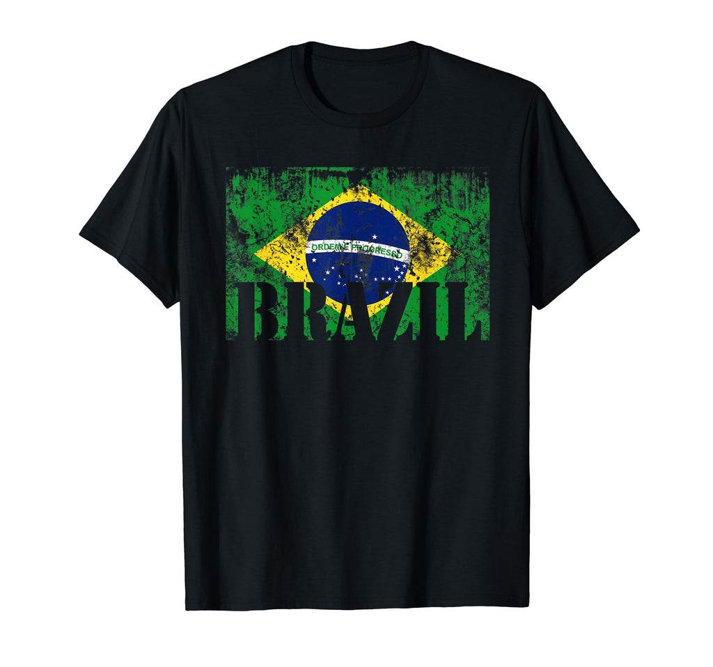 Brazil Flag Distressed Travel T-Shirt - Aesthetic Graphic Men Women - T-Shirt, Sweatshirt, Hoodie