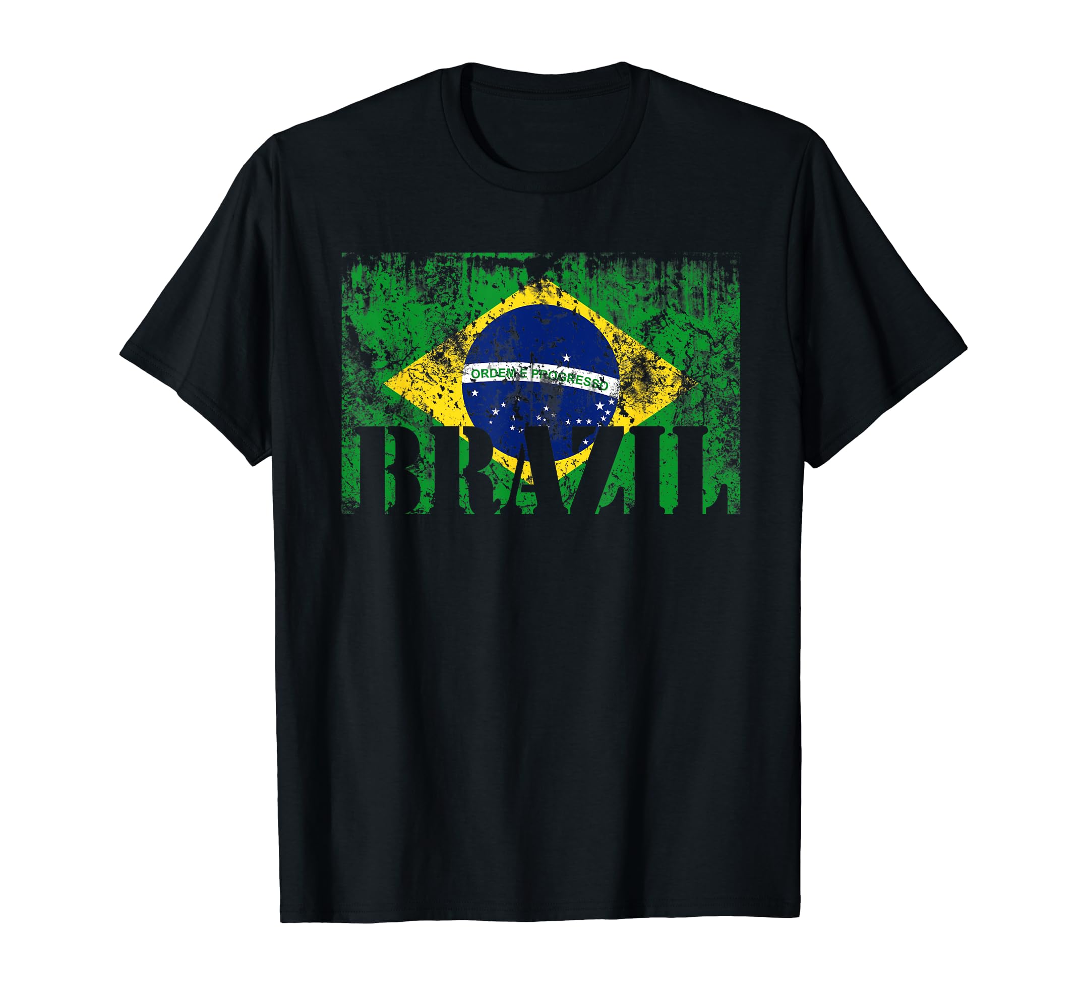 Brazil Flag Distressed Travel T-Shirt - Aesthetic Graphic Men Women - T-Shirt, Sweatshirt, Hoodie