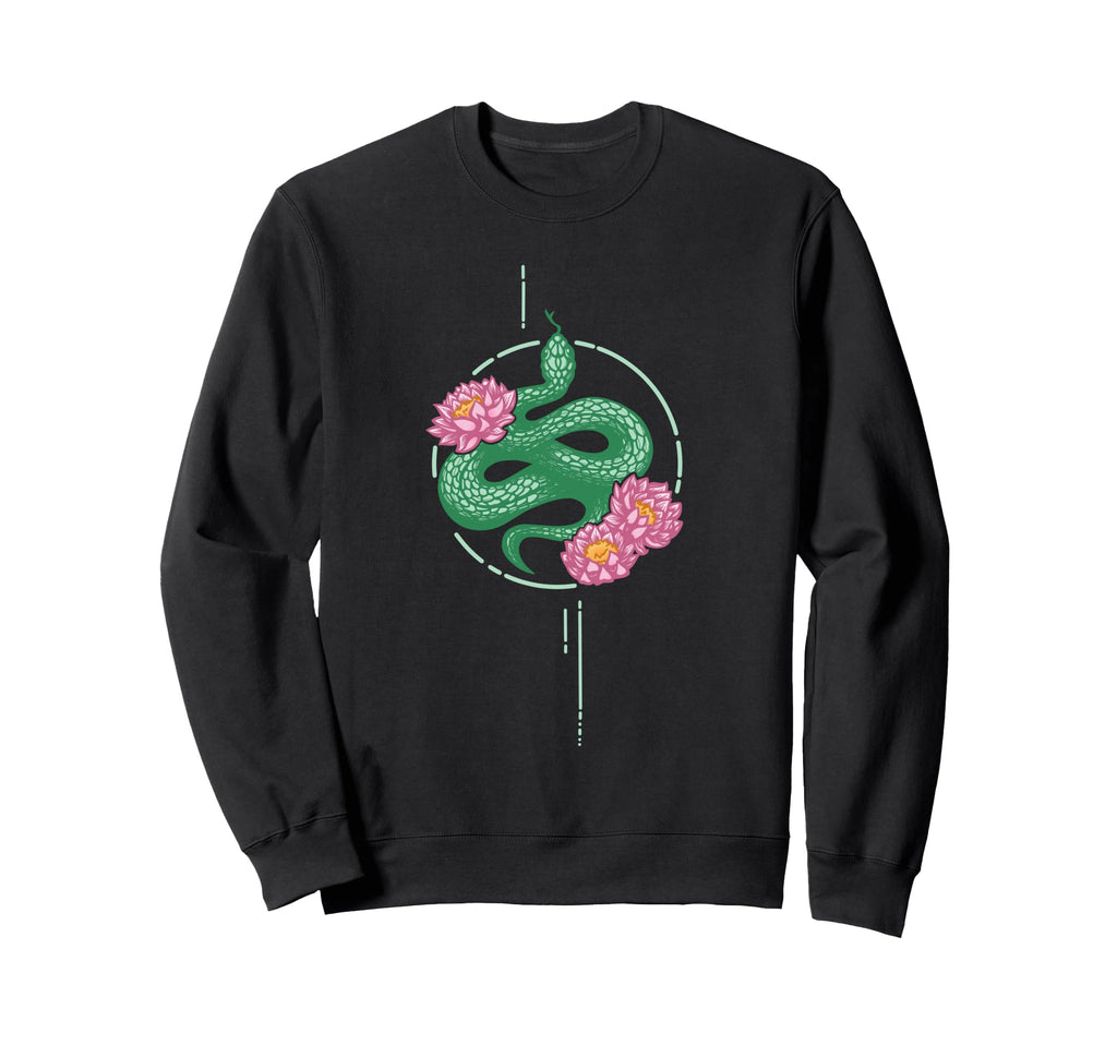 Snake Water Lily Reptile Eboy Egirl Y2K Sweatshirt - Graphic Print Unisex - T-Shirt, Sweatshirt, Hoodie