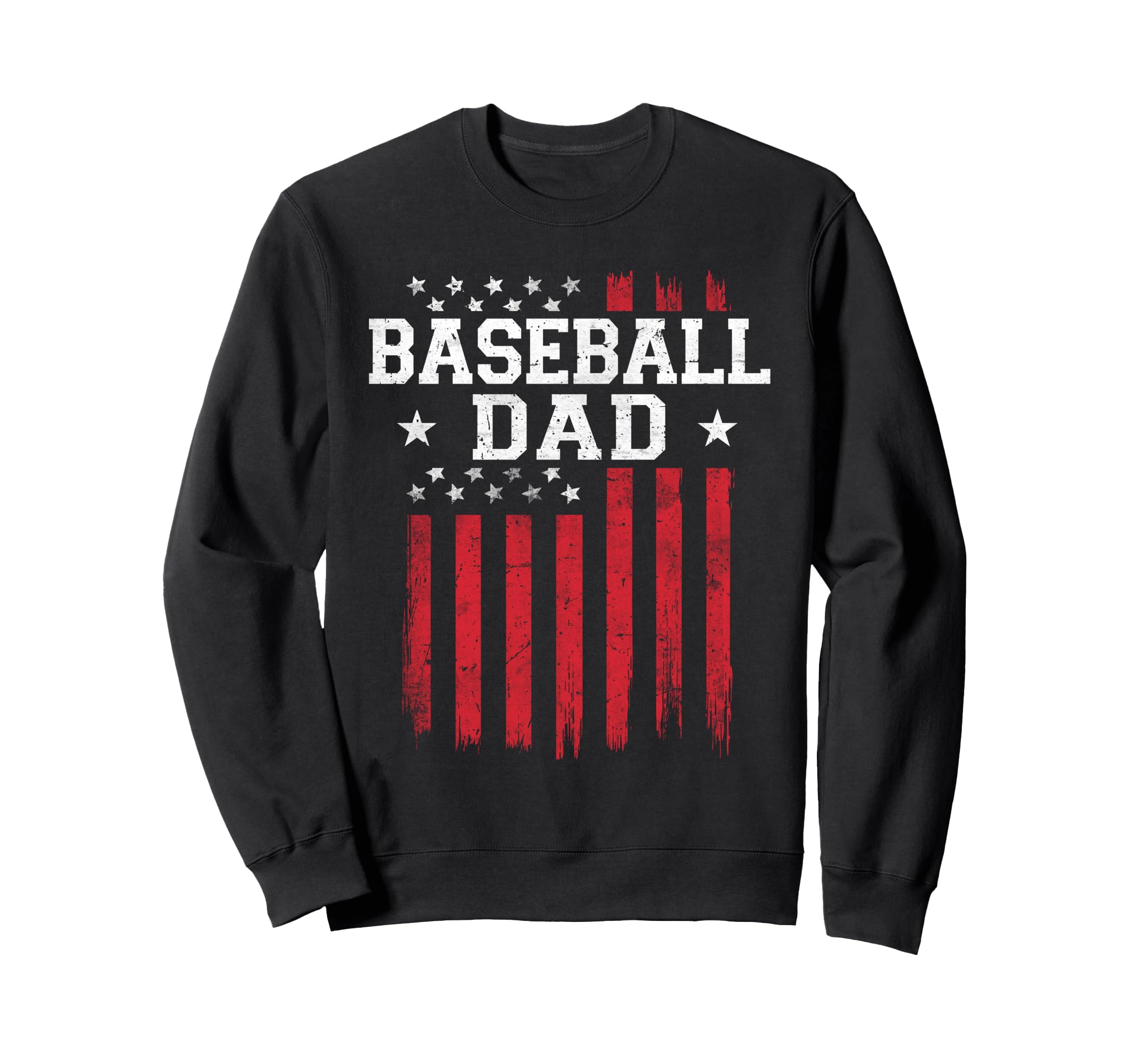 Baseball Dad Proud American Flag Sweatshirt - Custom Art Print for Adults - T-Shirt, Sweatshirt, Hoodie
