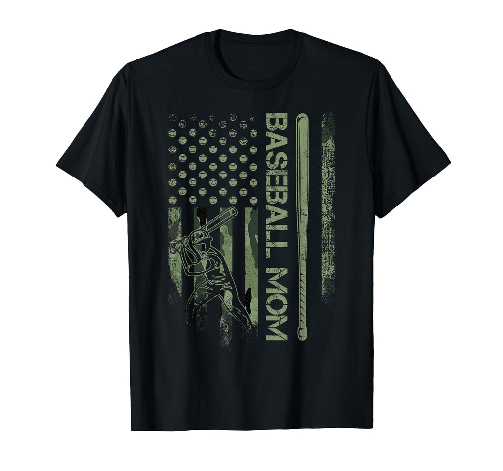Usa Camouflage Baseball Mom Baseball T-Shirt - Trendy Graphic Men Women - T-Shirt, Sweatshirt, Hoodie
