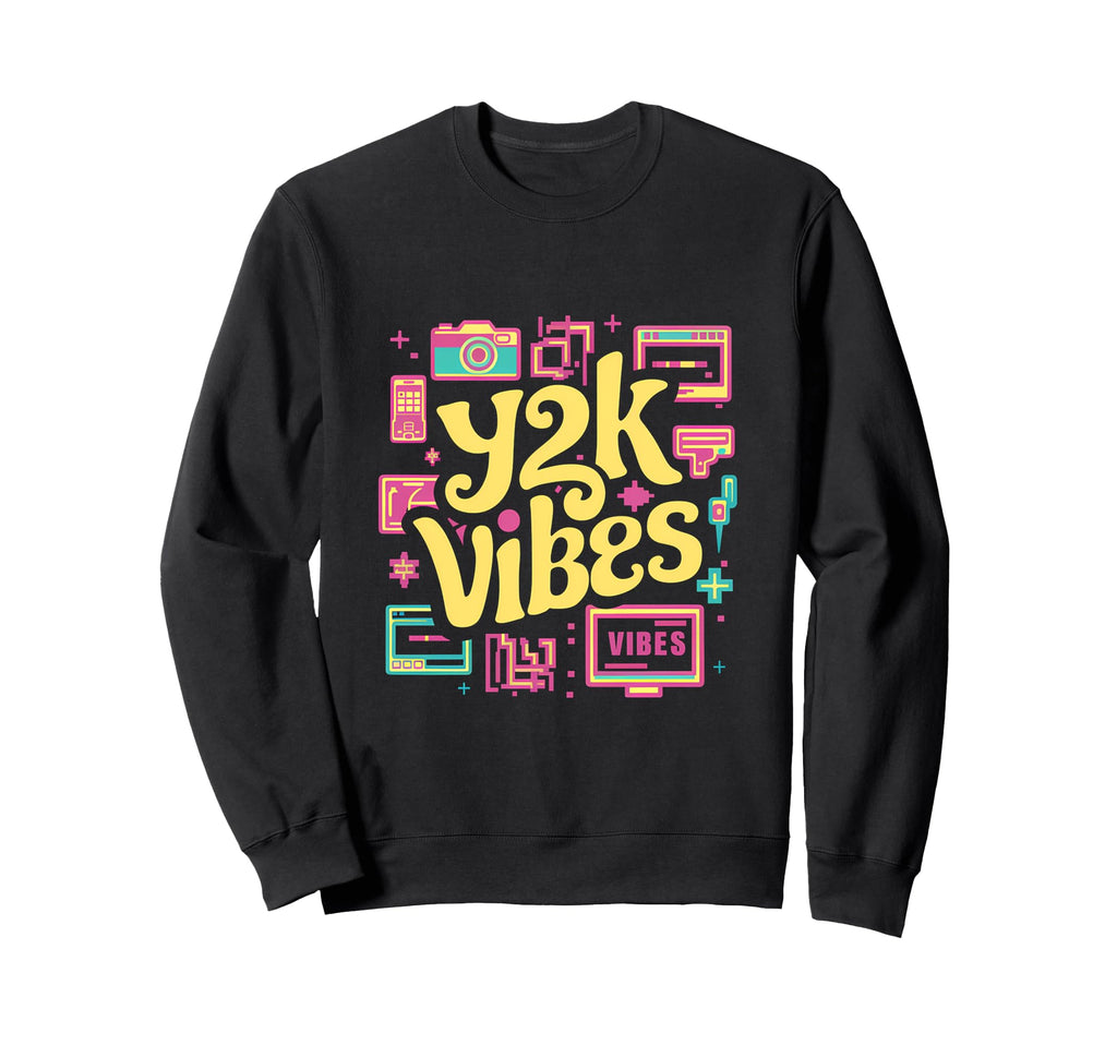 Y2K Vibes 90S Aesthetic Sweatshirt - Casual Everyday Wear Unisex - T-Shirt, Sweatshirt, Hoodie