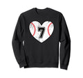 Baseball Heart Player 7 Sweatshirt - Casual Everyday Wear for Adults - T-Shirt, Sweatshirt, Hoodie