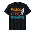 Running Runner Half Marathon Peace Love T-Shirt - Trendy Graphic Unisex - T-Shirt, Sweatshirt, Hoodie