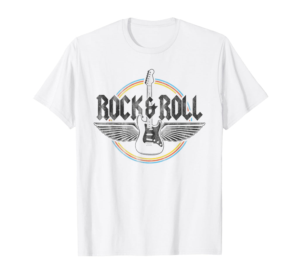 Rock Roll Guitar Wings Music T-Shirt - Fun Novelty Design for Adults - T-Shirt, Sweatshirt, Hoodie