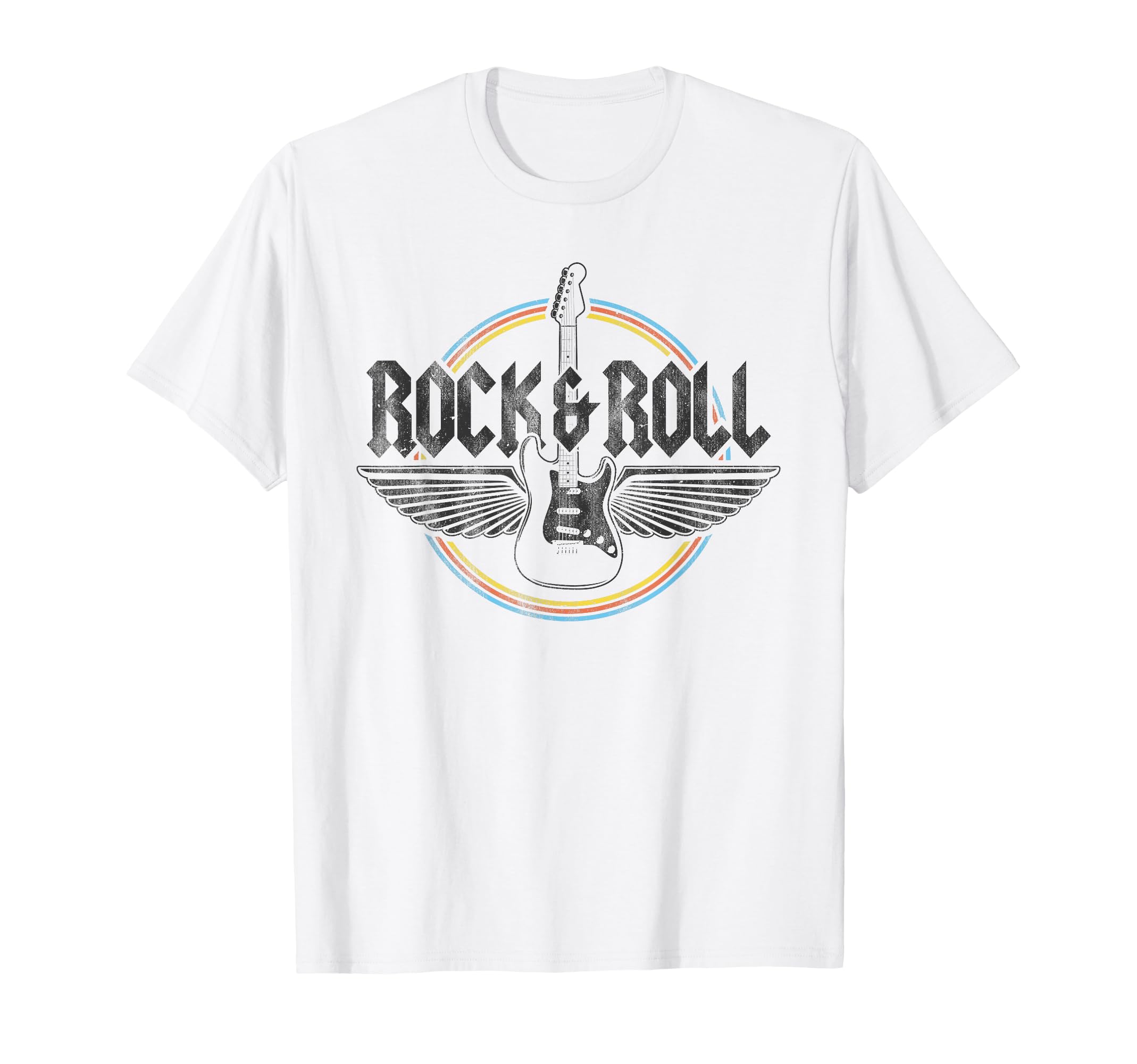 Rock Roll Guitar Wings Music T-Shirt - Fun Novelty Design for Adults - T-Shirt, Sweatshirt, Hoodie