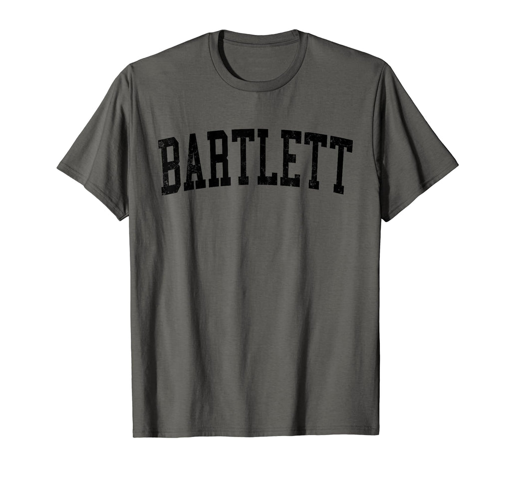 Bartlett Il Distressed Black Varsity T-Shirt - Graphic Print Unisex - T-Shirt, Sweatshirt, Hoodie